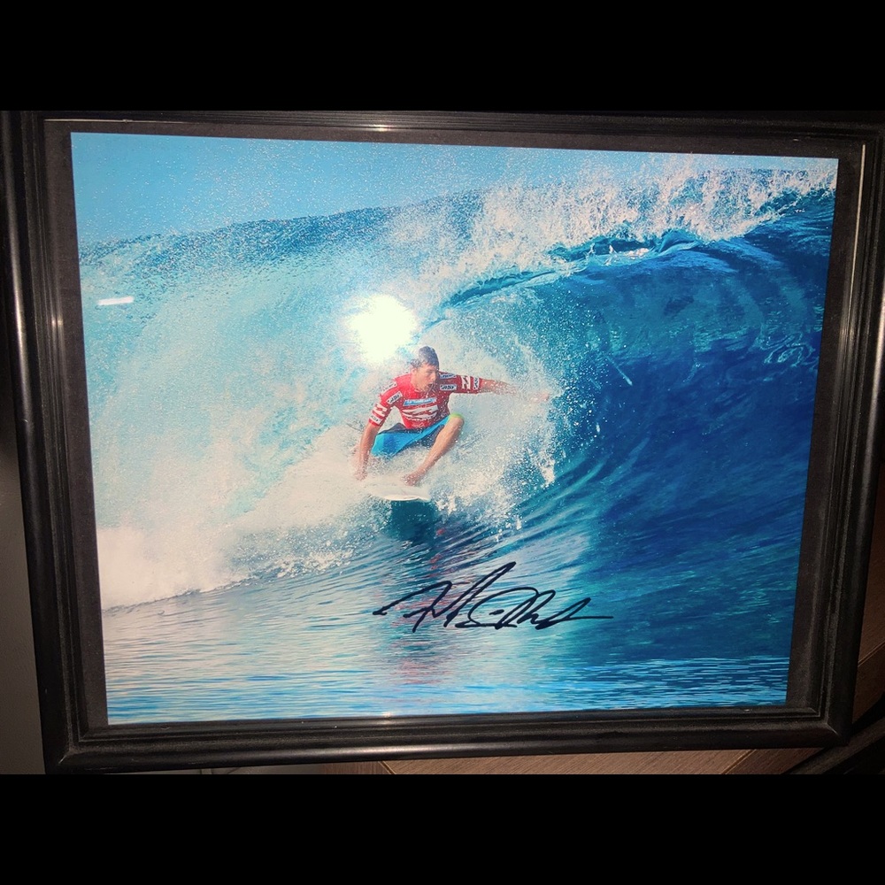 ANDY IRONS SIGNED SURF PHOTO